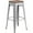 Silver, variant on Flash Furniture Lily 30" High Backless Orange Metal Barstool with Square Wood Seat