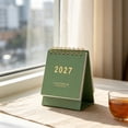 thumbnail image 5 of Small Desk Calendar 2027, Compact Desktop Design with Foldable Stand, Modern English Monthly Calendar for Office Home Study, Paper Desk Decor, Practical Gift for Colleagues, Students, Family, 5 of 7