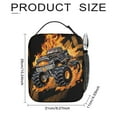 thumbnail image 4 of Monster Truck Lunch Bag 10 Inch Portable Hand Held Insulated Lunch Bag Suitable for Daily Travel, 4 of 5