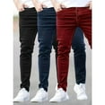 thumbnail image 5 of MF New 20243 Pack Men's Slim Fit Stretch Jeans, Solid Color, Regular Length, Suitable for All Seasons, Classic Look, Medium Stretch Fabric, Cut Fit, Men's Fashion Jeans Dandy, 5 of 9