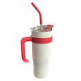 thumbnail image 1 of Taza aislada para , taza aislada con y tapa, acero inoxidable, taza de agua de regalo de cumpleaños de 40 , taza de café de viaje para Blanco BLESIY Taza aislada para sorber, 1 of 6