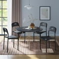 thumbnail image 2 of BeesClover Dining Chairs Set of 4, Stackable Modern Kitchen Chairs,Plastic Dining Room Chair with Metal Legs,Waterproof & Stain-Resistant for Kitchen,Living Room,Restaurant,Cafe(Without Table), 2 of 7