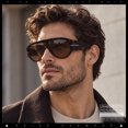 thumbnail image 3 of SA106 Oversized Retro Racer Thick Frame Aviator Sunglasses / Tortoise - Brown, 3 of 7