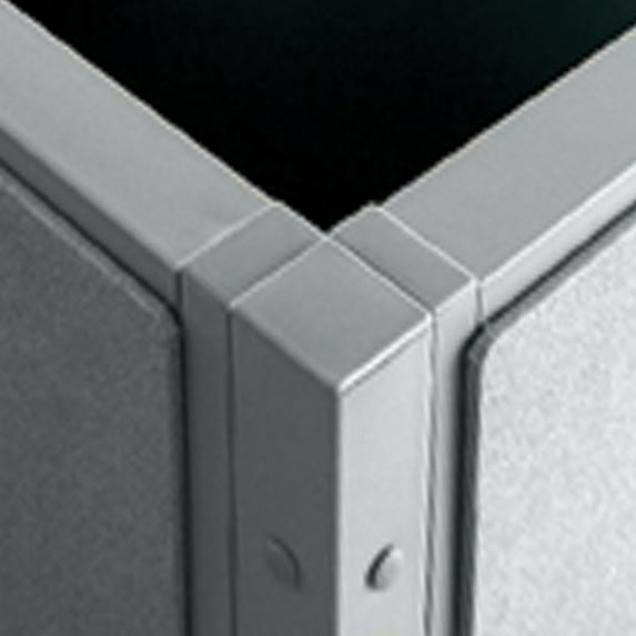 OFM RiZe Corner Connector Posts for 63" Floor Panels in Gray