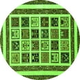 thumbnail image 1 of Ahgly Company Indoor Round Abstract Green Modern Area Rugs, 4' Round, 1 of 4