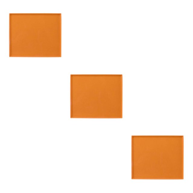 mmirethe Durable Silicone Baking Sheet for Non-Stick Cake Baking Heat Resistant Orange 26x31cm 3Set