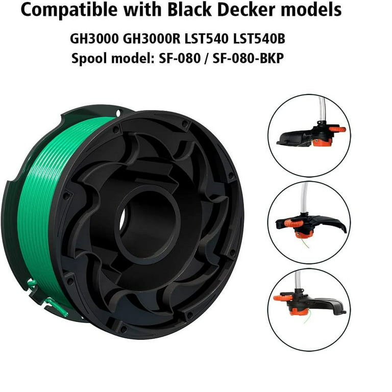 Black + Decker Trimmer Line Replacement Spool, Dual Line, .080