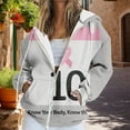 thumbnail image 2 of Bovemsi Sweatshirt for Women Comfy For A Cause: Breast Cancer Casual Zip Camo Hoodie, 2 of 7