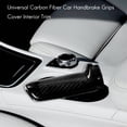 thumbnail image 5 of 3X for E46 E90 E92 E60 E39 F30 F34 F10 F20 Universal Carbon Fiber Car Handbrake Grips Cover Interior Trim, 5 of 6