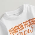 thumbnail image 5 of Okbabeha Toddler Baby Boys Halloween Outfit Long Sleeve Pumpkin Crewneck Sweatshirt Tops Jogger Pants Set Fall Clothes, 5 of 7