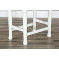 thumbnail image 3 of Home Square Carriage House 24" Mindi Wood Stool in White/Dark Brown - Set of 2, 3 of 7
