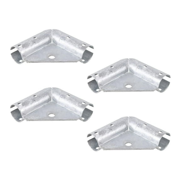 1 5/8" x 1 5/8" Chain Fence Gate Corner | Pressed Steel Gate Corner | Gate Elbow | Pack of 4