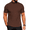Brown, variant on Mens Mock Turtleneck Sweater Short Sleeve Ribbed Knit Turtleneck Slim Fit Casual Sweater Soft