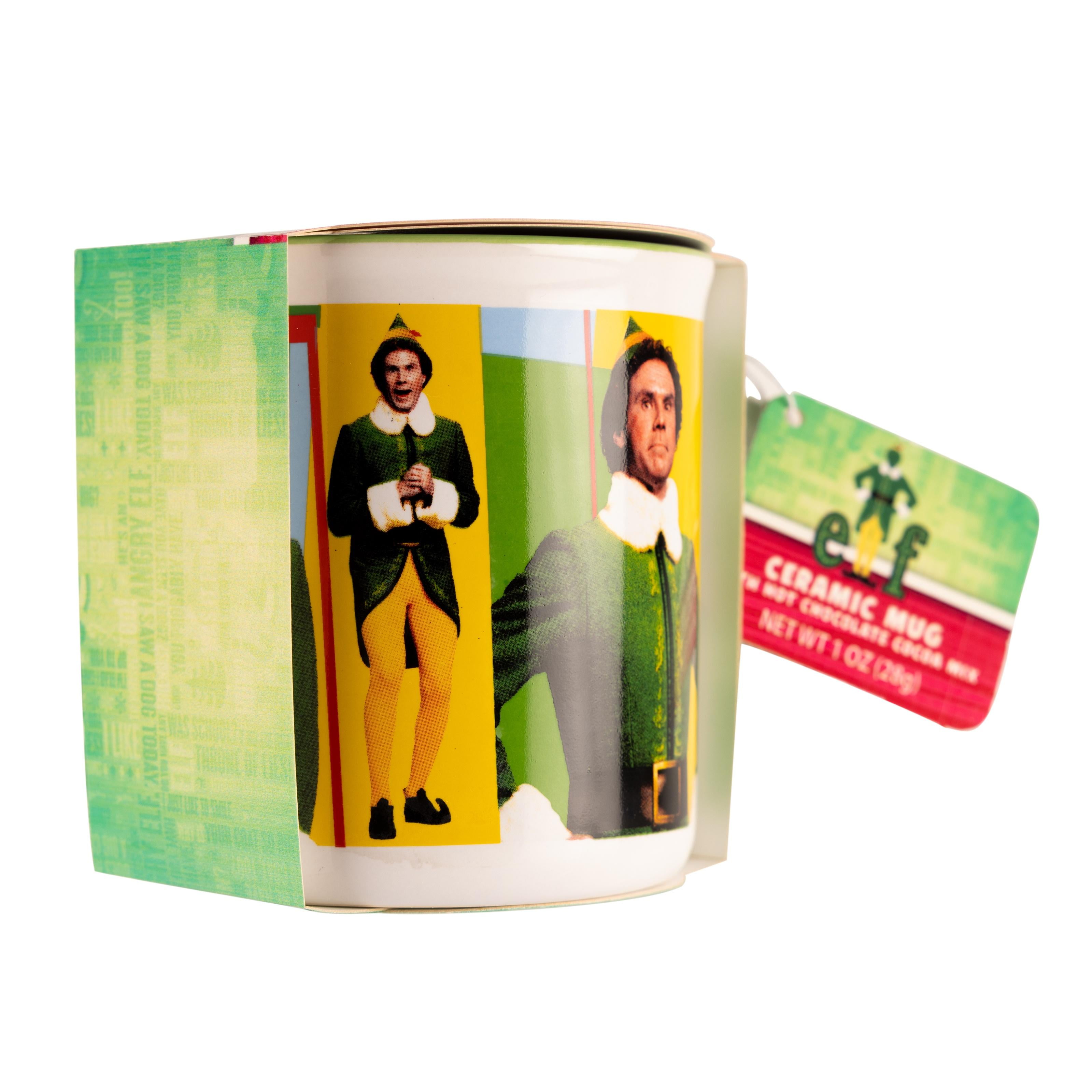 (2 pack) Warner Bros Elf 10 oz Ceramic Mug with Cocoa