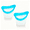 Blue + Blue, variant on XIRQI 2Pcs Eye Wash Cup Eye Wash Cleaner Kit Silicone Eyes Cleaning Cup for Rinse Portable Care Tool Transparent with Storage Container for Quick Relief Tired Dust Cleaning Makeup Irritants