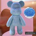 thumbnail image 4 of 9" DIY Create Art and Craft kits Non-Toxic 5D Diamond Bling Rhinestone Bear Kit - OCEAN BLUE, 4 of 12