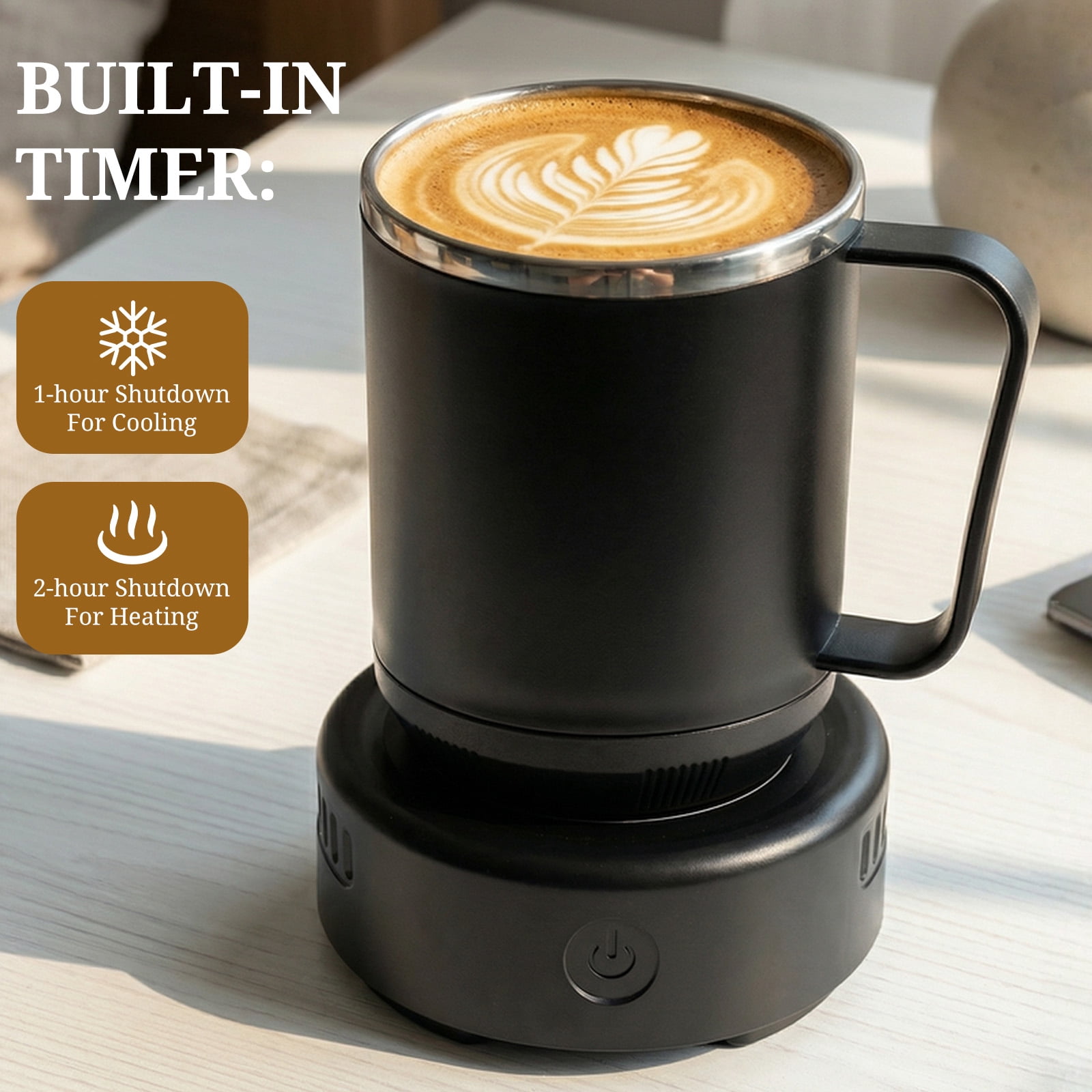 Haysky 2 IN 1 Coffee Tea Drinks Mug Warmer Cooler Desktop Heating and Cooling Beverage Plate for Water Milk Beer Cocoa US Plug