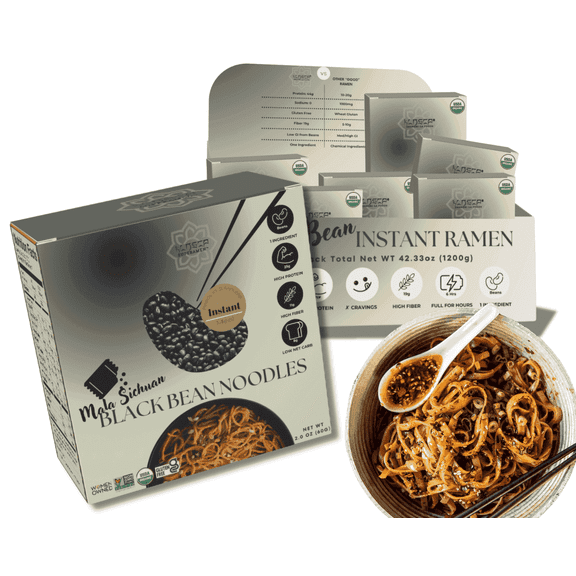 KLDSCP Buldak Chili Ramen, 100% Plant Based, Keto Friendly, High Protein, Low Carb, Packaged Noodle Meal Kit, Ready To Eat, 6 Pack