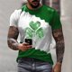 thumbnail image 3 of Camisetas Casuales Cuello Redondo Día de San Patricio Impresión Suéter, Manga Corta Blusa Deportiva para Hombres, 3 of 3