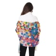 thumbnail image 4 of FORMRS Womens Scarf Winter Soft Long Big Warm Shawls Wrap Tassel Scarves, Light Colorful Circles, 4 of 9