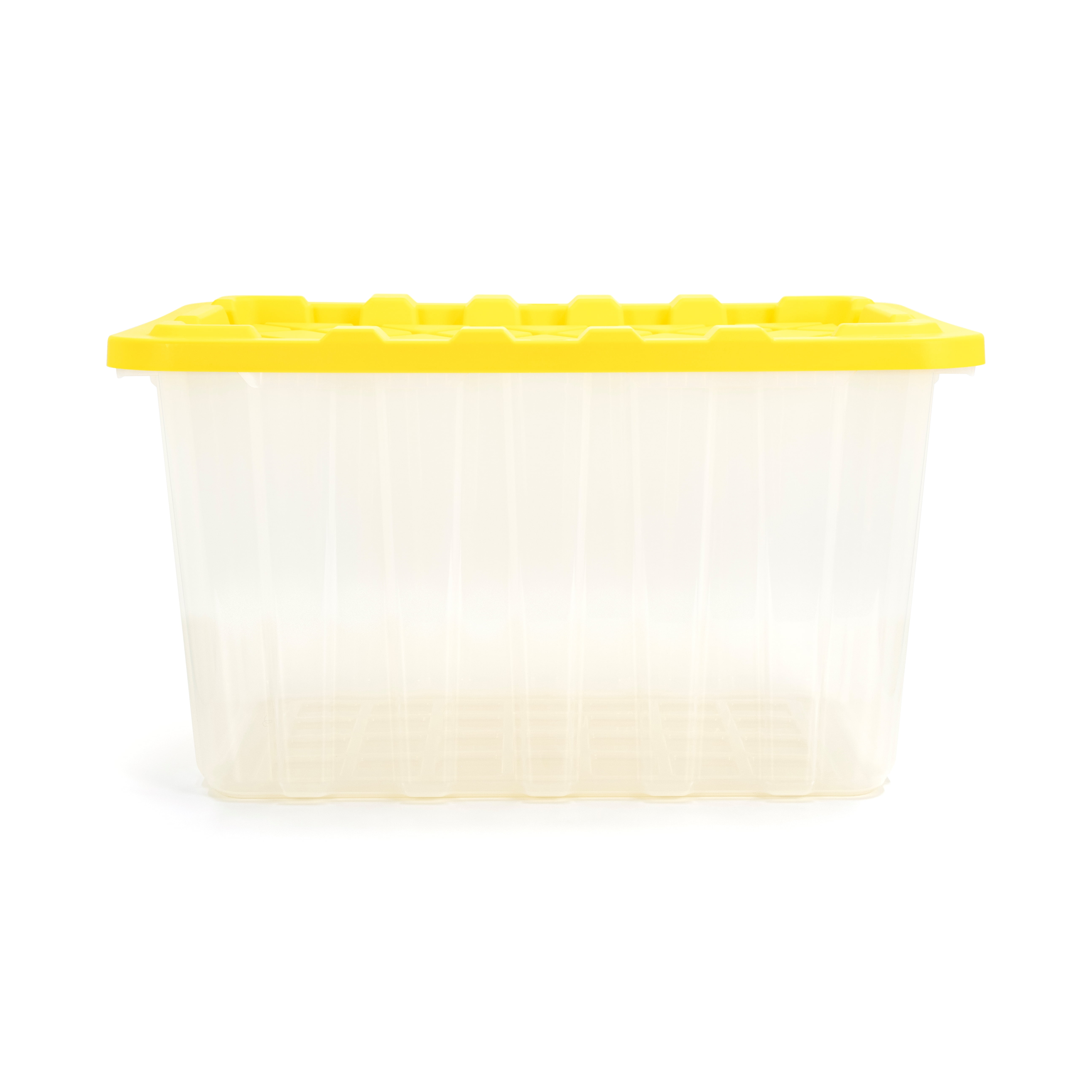 Tuff StoreTM 102L (27 gal.), Heavy Duty - Safety Yellow & Clear