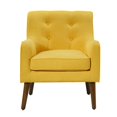 thumbnail image 5 of Ryder Mid Century Modern Yellow Woven Fabric Tufted Armchair, 5 of 5