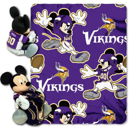 Minnesota Vikings Comfy Throw - Minnesota Vikings The Northwest Company 40'' x 50'' Mickey Mouse Hugger Throw - No Size
