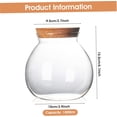 thumbnail image 3 of Terrarium Jar - 1800ml Closed Terrarium Container with Cork Lid for Succulents, Air Plants, Moss - High Borosilicate Glass Hydroponic Planter & Decorative Vase Glass Containers, 3 of 6