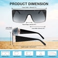 thumbnail image 2 of Gafas de sol cuadradas de gran tamaño para mujer y hombre, de una sola pieza, 2 of 3