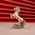 thumbnail image 5 of Eoozwa Hand Carved Copper Alloy Horse Statue Mini Desktop Decor Bronze Office Desk Ornament Collectible Gift for Home Display, 5 of 6