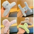 thumbnail image 3 of 4 PACK Plush Hair Claw Clips,Faux Fur Hair Claw Clips Big Hair Clips For Thick Hair,Cute Claw Clips Hair Accessories for Girls, 3 of 4