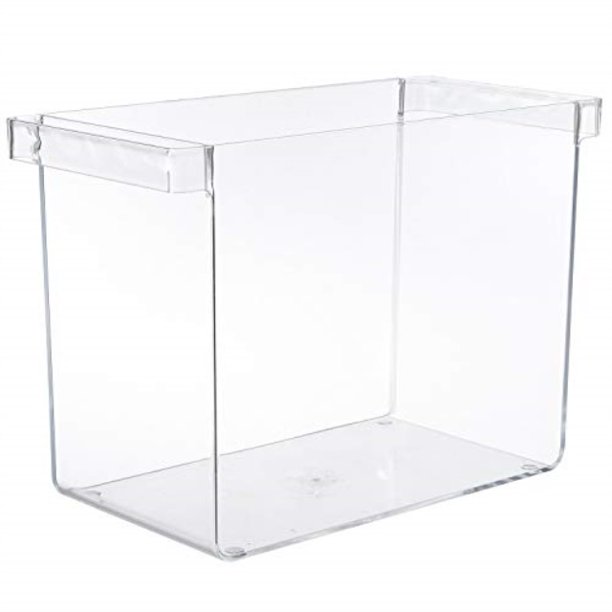 Clear Plastic Hanging File Organizer with Handles