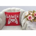 thumbnail image 3 of HGOD DESIGNS Best Gamer Throw Pillow Cover Decorative Ever Video Games Geek on Red Background Cushion Cover Pillow Cases Bedroom Livingroom 18" x 18", 3 of 6