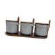 thumbnail image 4 of Juego de tarros de especias de porcelana con cuchara y tapa para cocina, ideal para cafeterías. gris, 4 of 9
