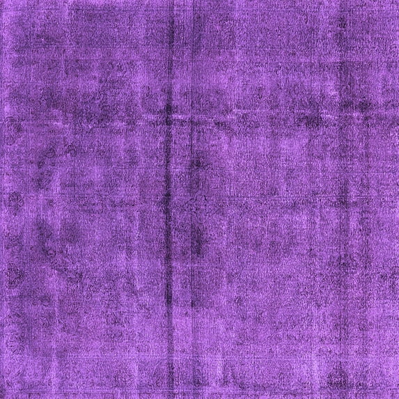 Ahgly Company Indoor Square Oriental Purple Industrial Area Rugs, 4' Square