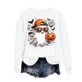 thumbnail image 3 of HomeDM Women's Halloween Sweatshirt Pumpkin Graphic Pullover Crew Neck Cute Fall Long Sleeve Tops Holiday Outfit, 3 of 5