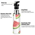 thumbnail image 3 of Yayeee 33oz Insulated Water Bottle Double Wall Stainless Steel with Flip Straw Lid, Cartoon Watermelon, 3 of 7