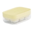 thumbnail image 2 of Bandeja para cubitos de hielo con tapa y recipiente, ahorradora de espacio portátil, máquina de hielo apilable para 6 rejillas amarillas, 2 of 9