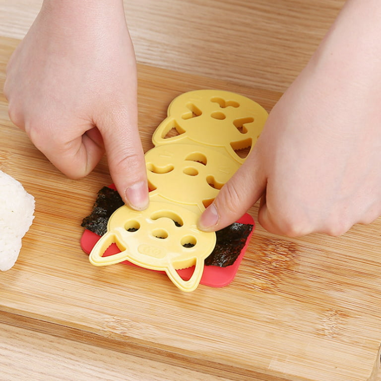Sushi Mold Set Rice Mold Cute Smile Cat Bento Maker Nori Decor