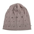 thumbnail image 5 of Womens Double Layer Cotton Knitted Beaded Pullover Hat Winter Warm Wool Cap, 5 of 7