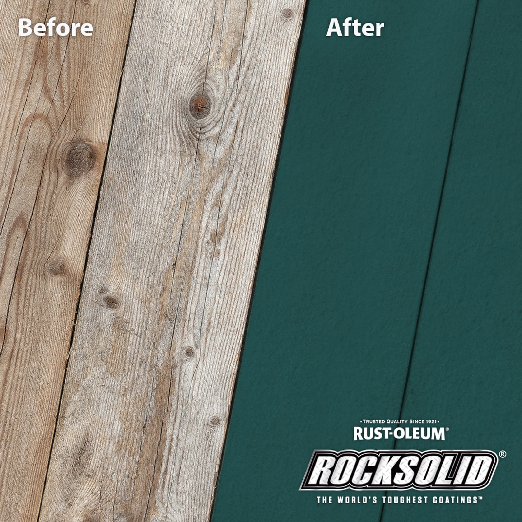 Tile Green, Rust-Oleum RockSolid 20X Exterior Wood Deck Resurfacer-319412T, Gallon