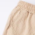 thumbnail image 6 of Thousandth Casual Striped Shorts for Men Summer Beach Shorts with Drawstring Elastic Waist Breathable Shorts Relaxed Loose Fit Flax Lounge Shorts, 6 of 8