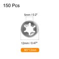 thumbnail image 2 of Unique Bargains 150 PCS Dent Interne Starlock Pousser Interne Rondelle de Verrouillage Écrous Poussoirs pour Arbre Non Fileté Rondelles Starlock (M5x12), 2 of 5