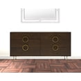thumbnail image 3 of 65" Acacia Solid Wood Six Drawer Double Dresser, 3 of 3