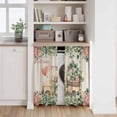 thumbnail image 6 of Eucalyptus Trucks Kitchen Curtain for Berdoom Living Room Cafe 54 Inch Length, Spring Farmhouse Floral Leaves Burlap Tiers Curtains Light Filtering Drapes Window Treatment 2 Panels 52"Wx54"L, 6 of 8