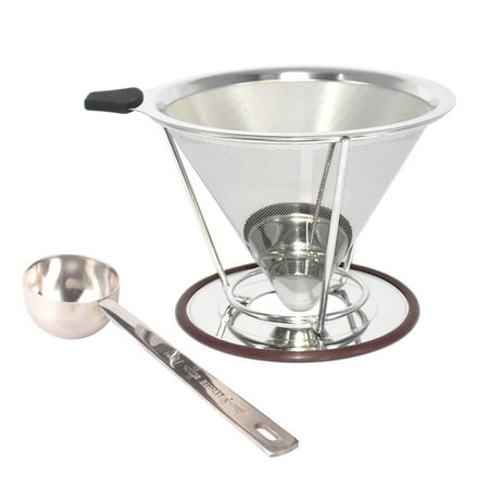 Pour Over Coffee Filter Nicelucky Stainless Steel Dripper For Reusable Permanent Paperless Single Cup Pour Over Coffee Filter Nicelucky Stainless Steel Dripper For Reusable Permanent Paperless Single Cup