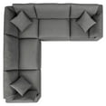 thumbnail image 4 of Modway Commix Sectionnel de Mobilier de Patio Extérieur 5 Pcs, Charbon, 4 of 10
