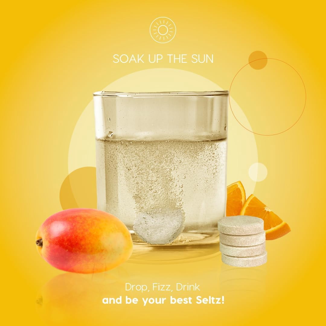 Soak up The Sun (Vitamin D3) - Seltz® Water-Activated Effervescent Vitamins - 6 Packs x 20 Tablets Each