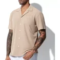 thumbnail image 4 of Camisa Formal Hombre Camisa Casual Manga Corta Arjen Kroos, 4 of 7