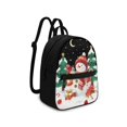 thumbnail image 2 of Eheartsgir Christmas Snowman Small Backpack, Adjustable Polyester Mini Backpack for Travel Shopping, Zipper Closure Travel Backpack Purse, 2 of 8